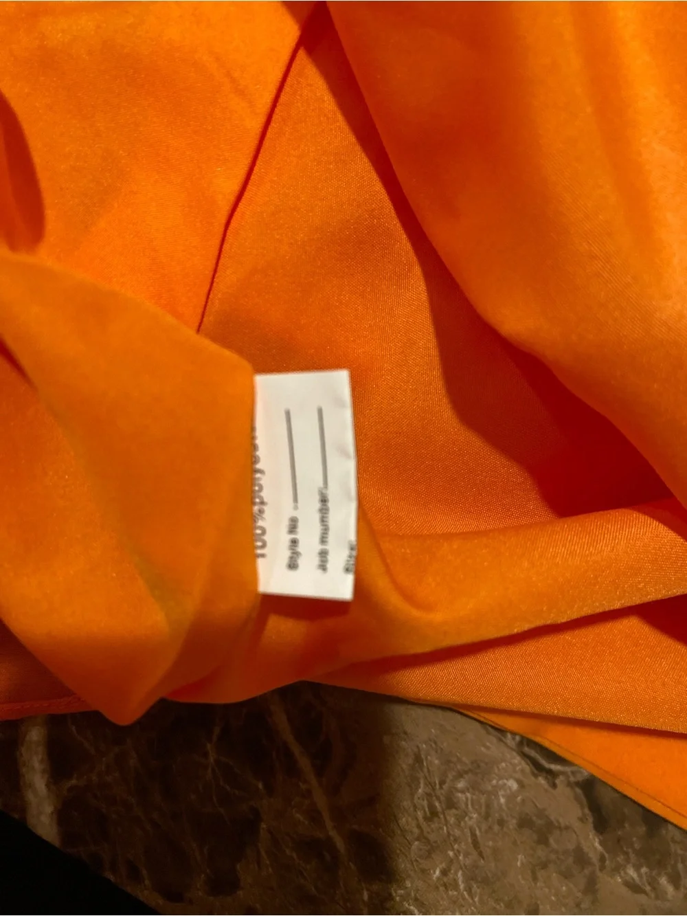 One-Shoulder Orange Evening Gown size 6 NWOT - Picture 8 of 9